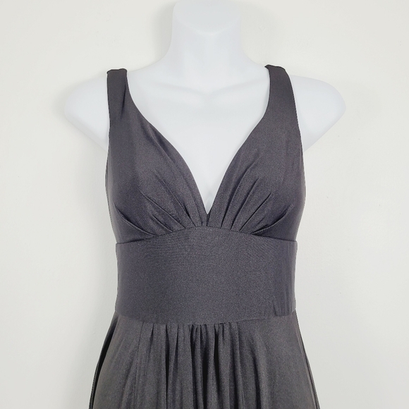 Mia Bella The‎ Label Black Cinderella Divine 7469 Thigh Slit Maxi Dress - Picture 5 of 9